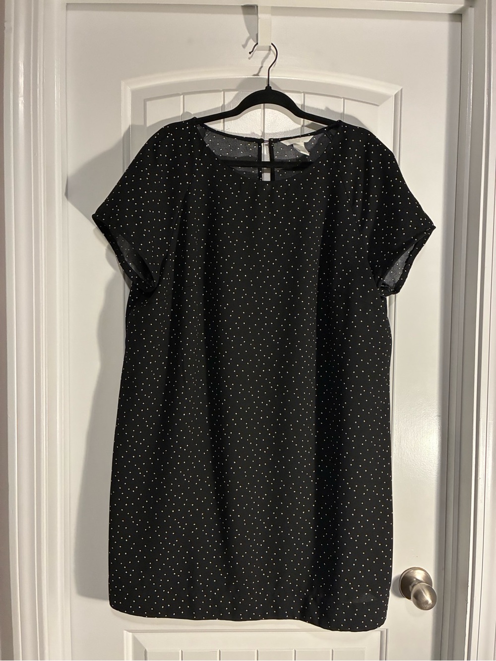 H&M Black Dress with White Polka Dots